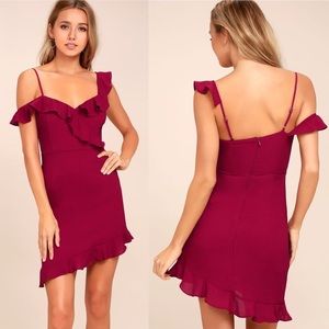 Lulu’s Myth Maker Red Off The Shoulder Dress M